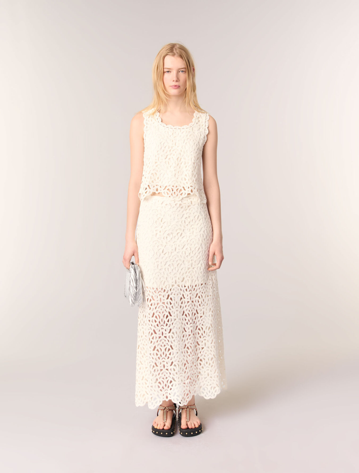 Long crochet skirt