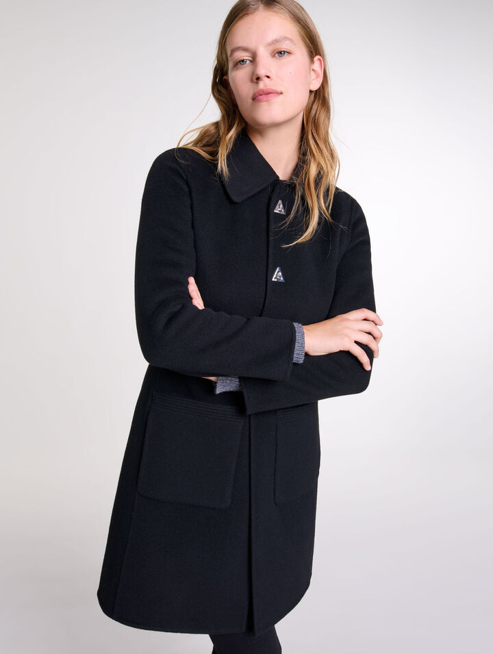 Manteau mi-long ceinturé