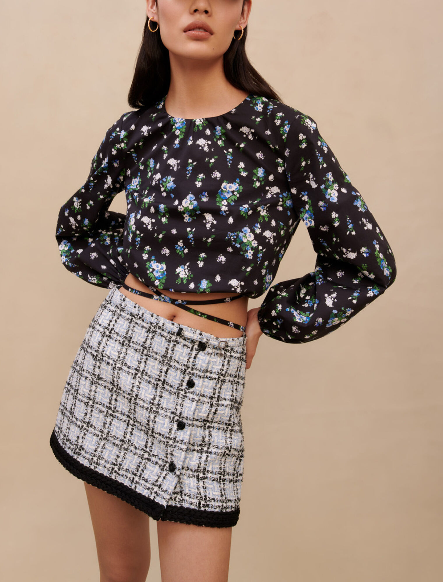 Floral tie top