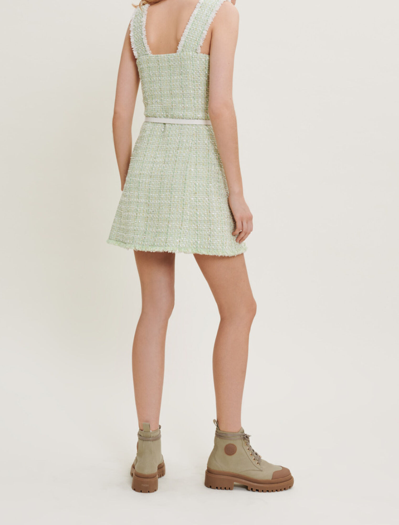 Shiny tweed dress