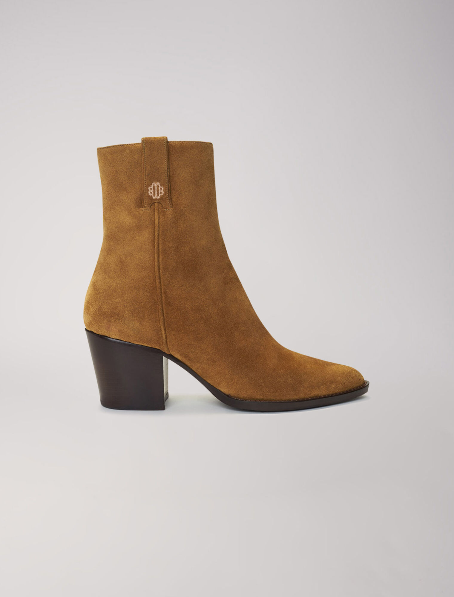 Camel suede boots