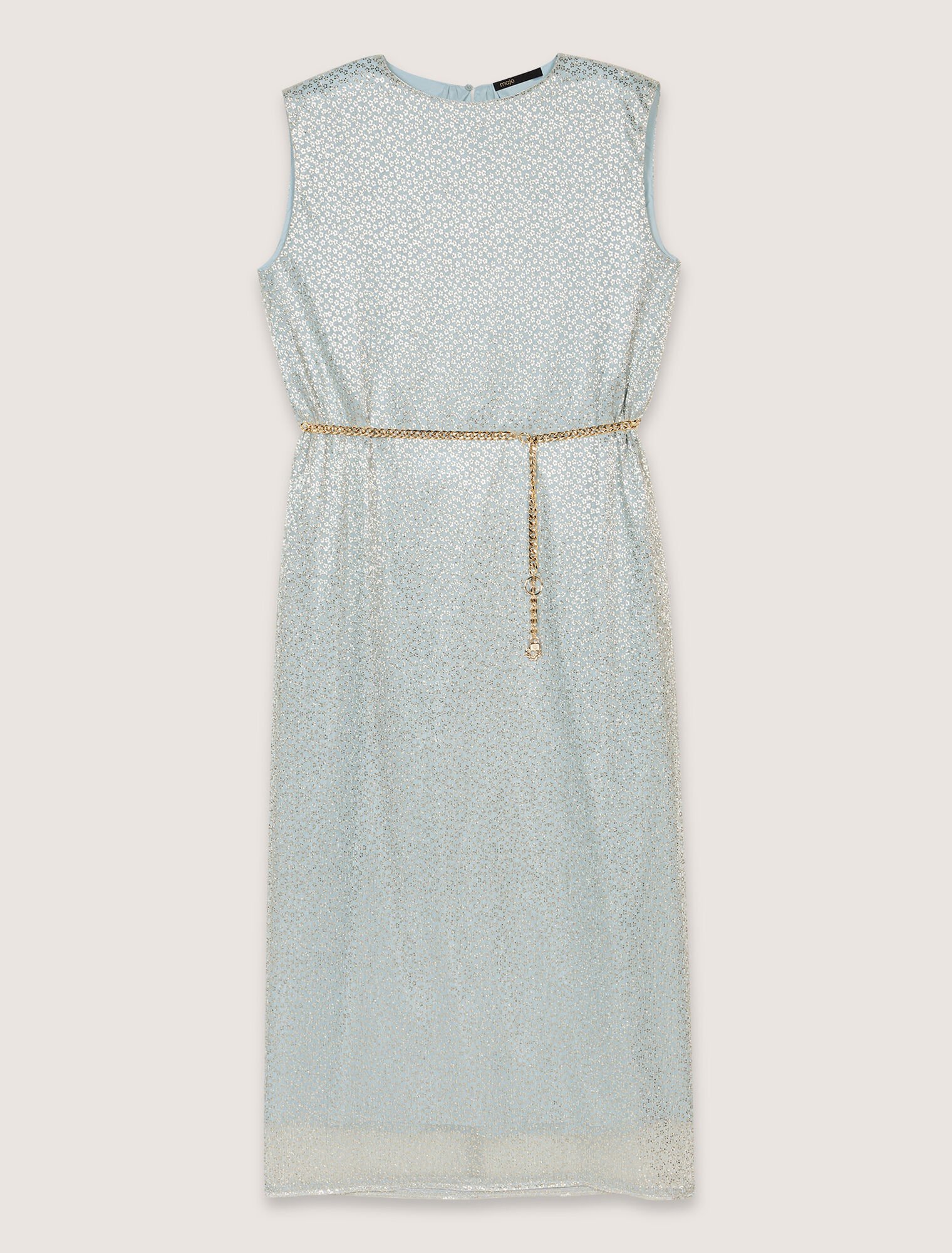 Lurex cape maxi dress