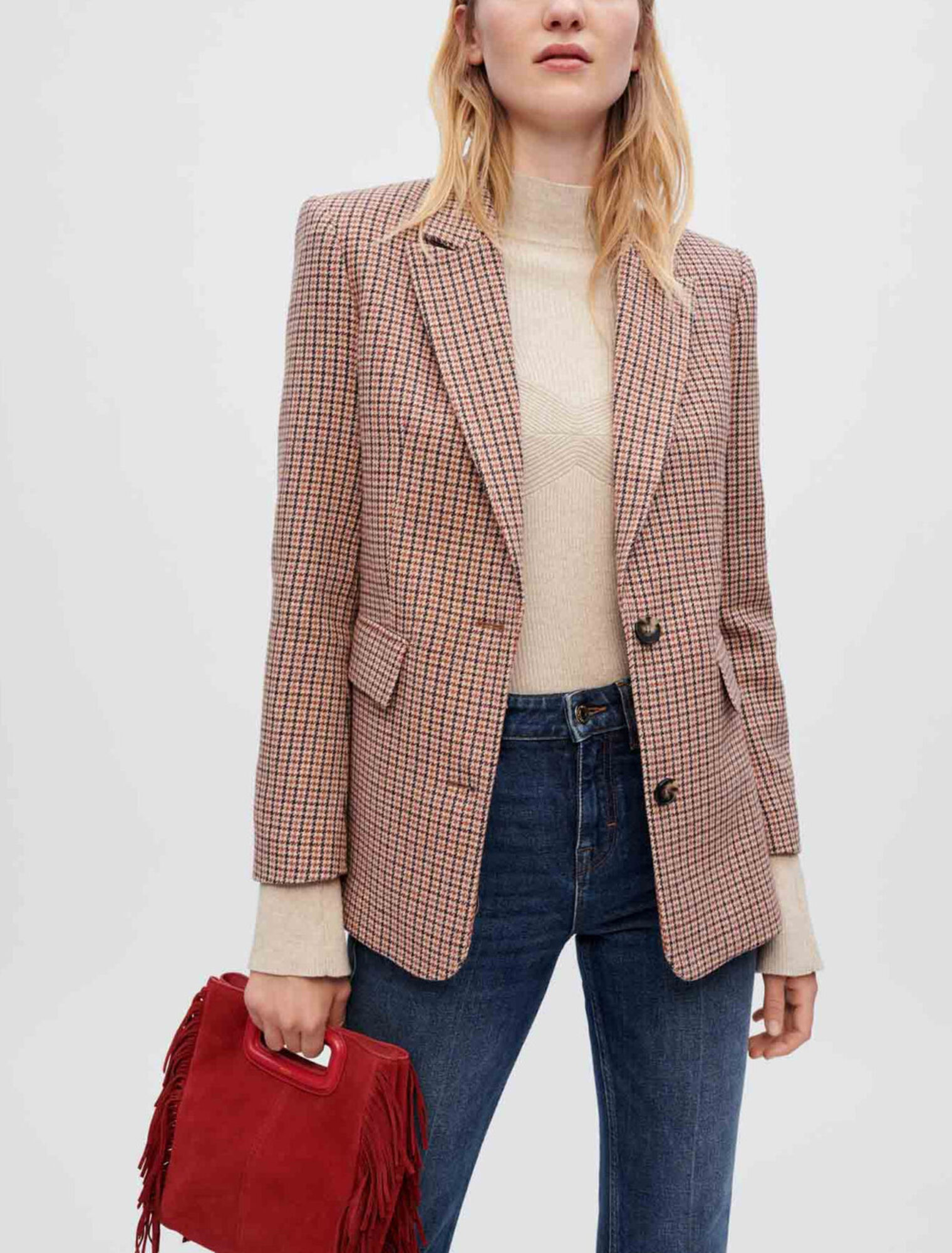 Veste de tailleur en pied de poule