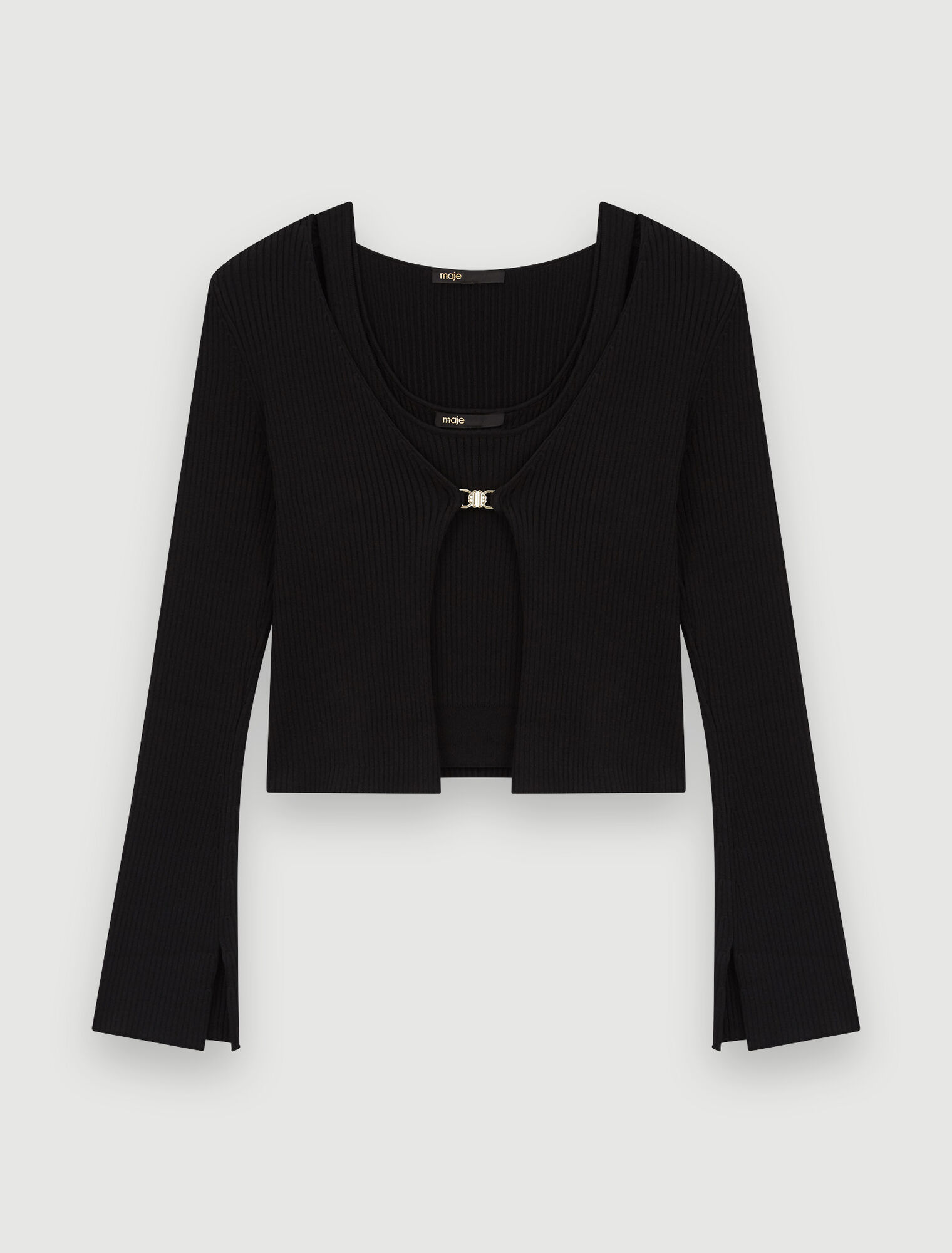 Twin set en maille stretch