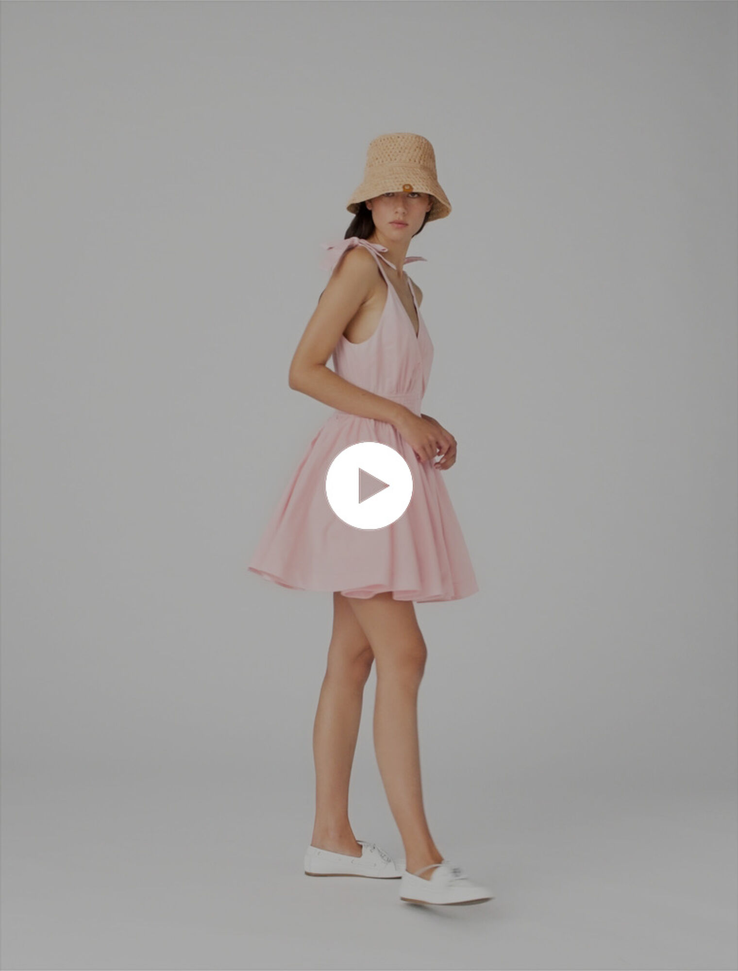 Short flared cotton dress