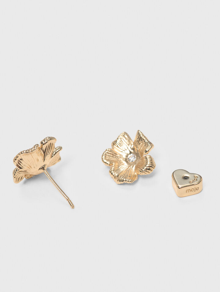 Puces d'oreilles fleurs