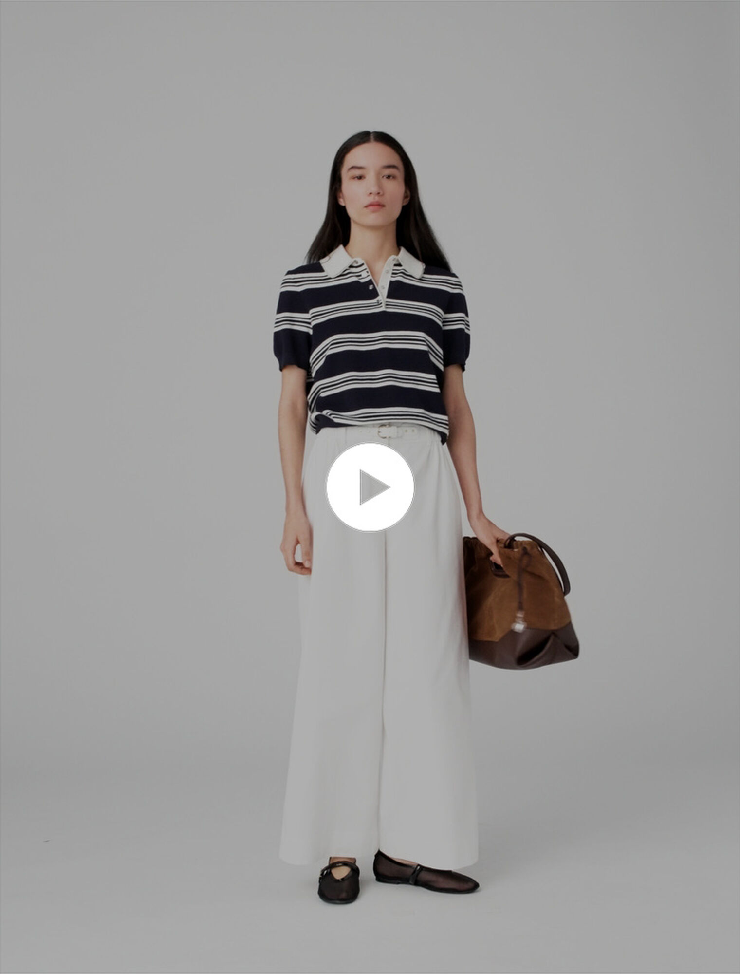 Pantalon large en coton
