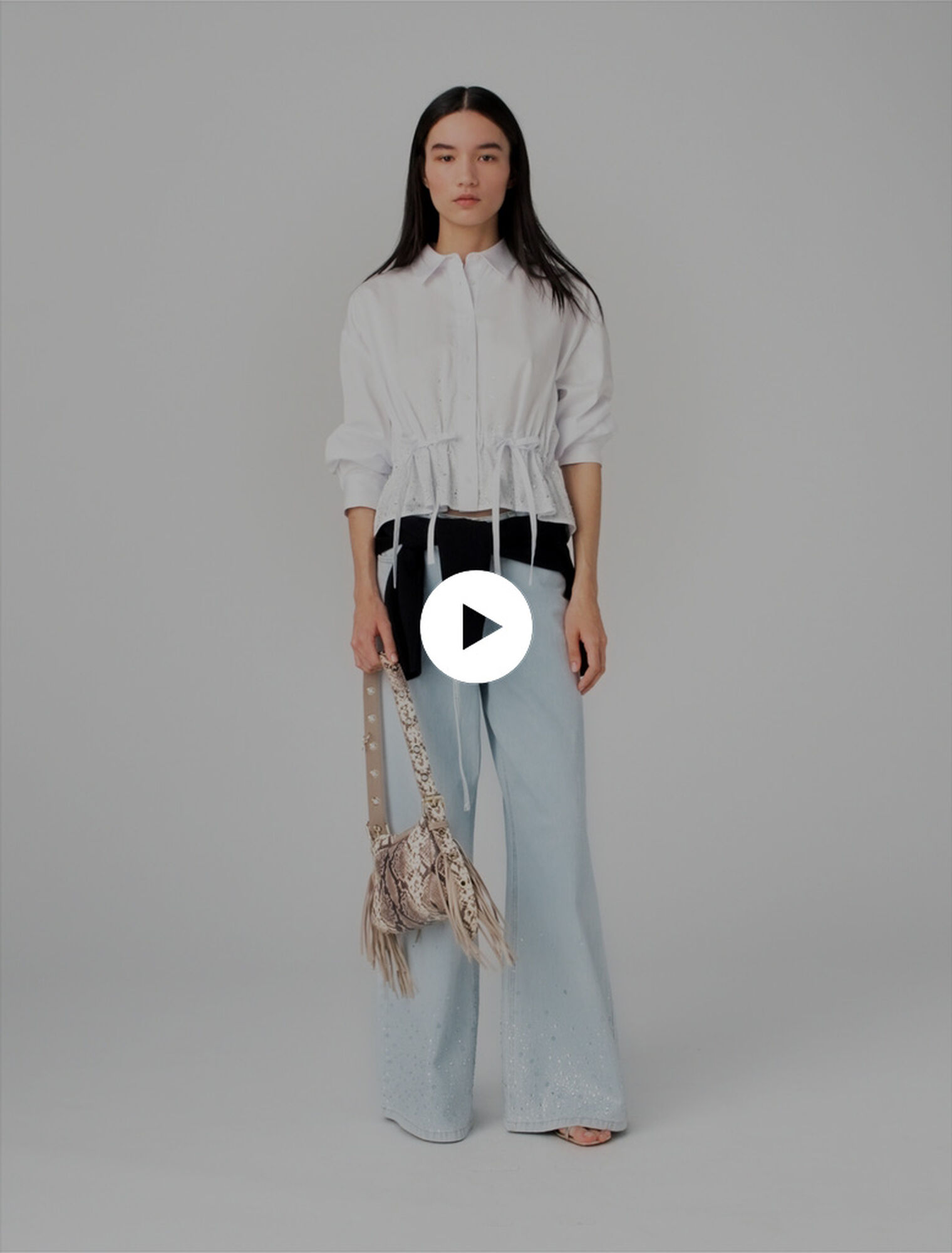 Chemise en coton avec strass