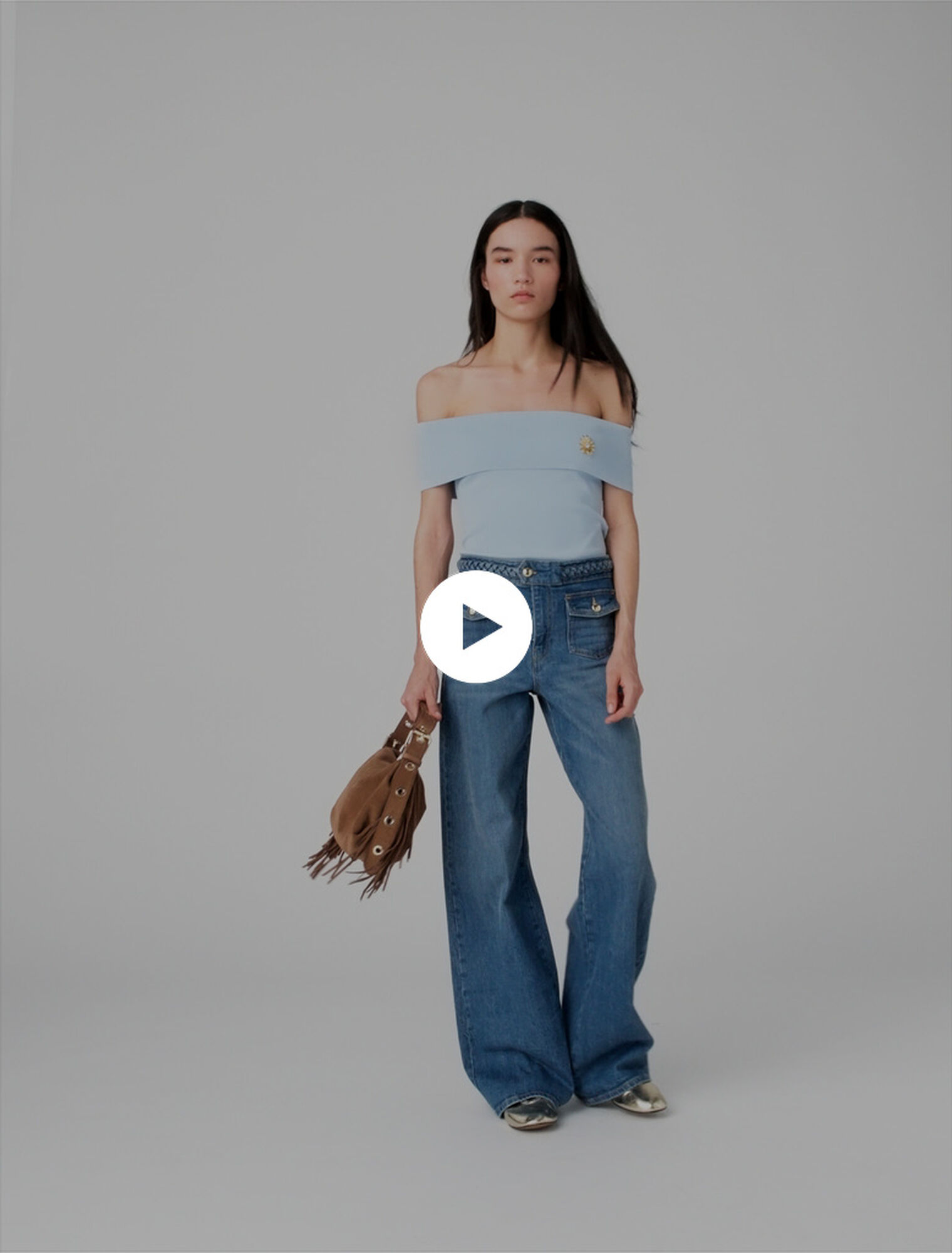Jean flare avec tresses