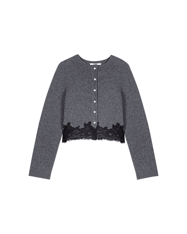 Twinset avec finitions en dentelle