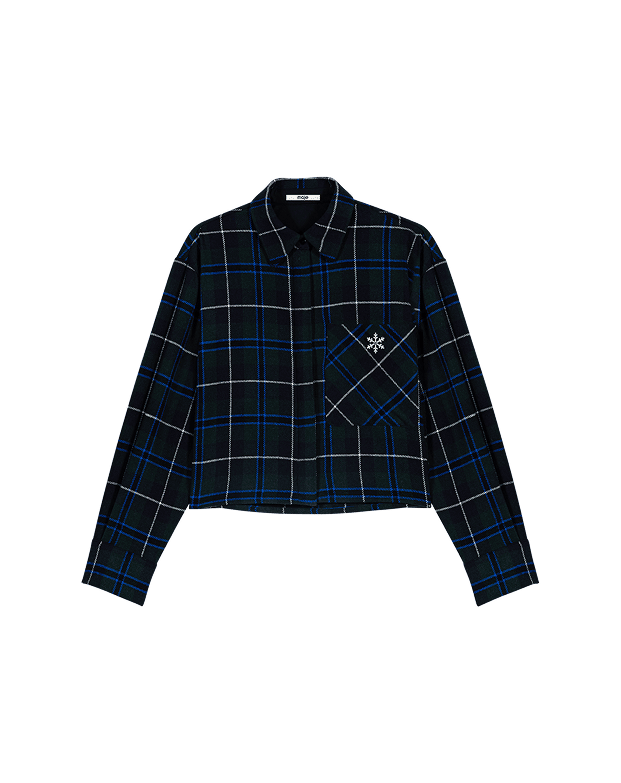 Chemise courte à carreaux