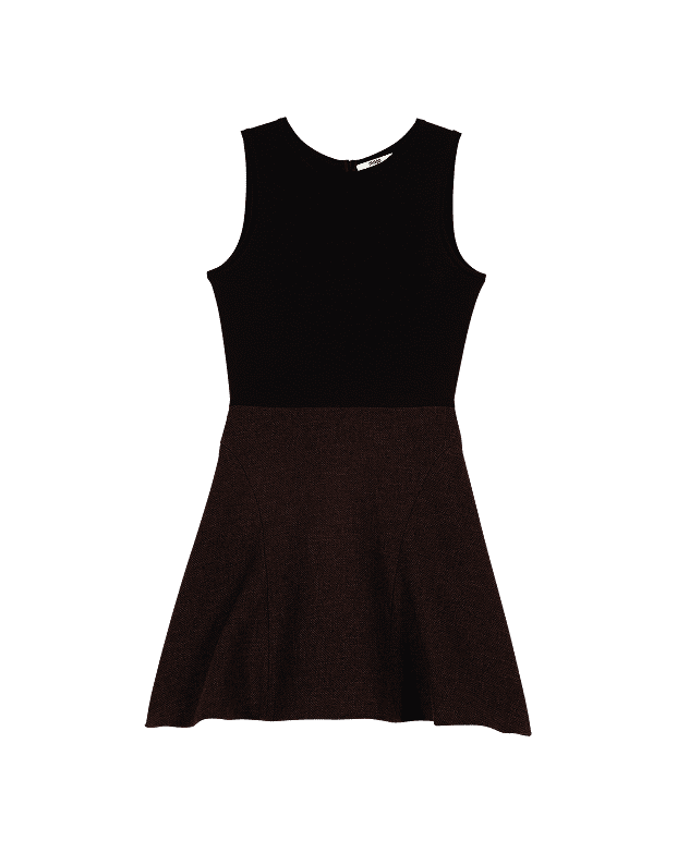 2-in-1 tweed cape dress