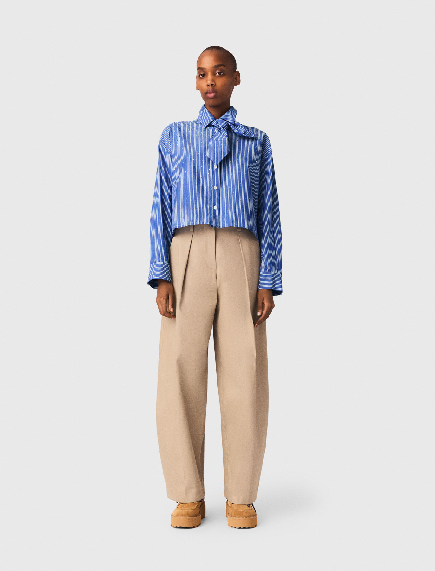 Chemise Avec Mouchoir Amovible - Bleu - Taille 1 - Maje