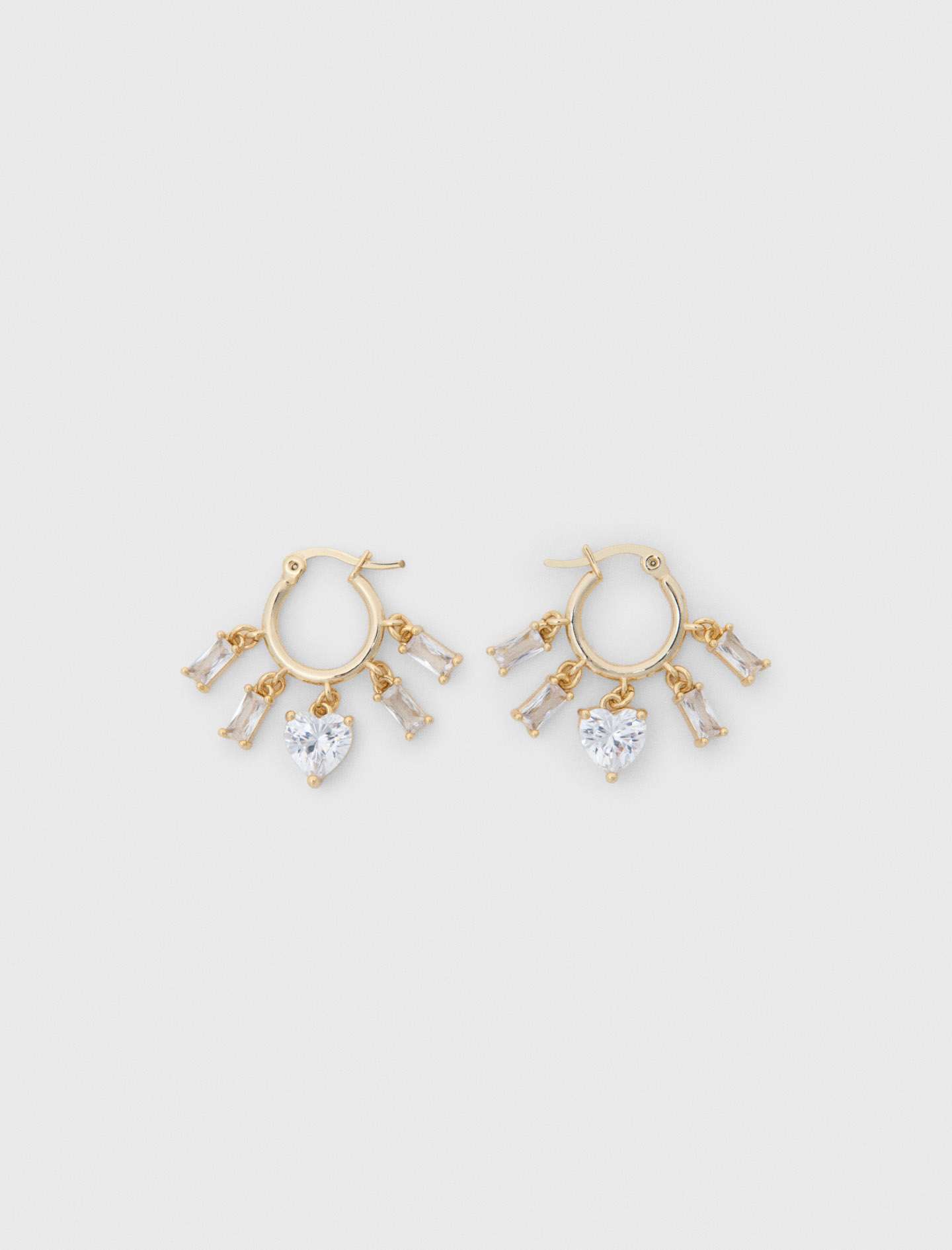Créoles Dorées À Bijoux Strassés - Dore - Maje