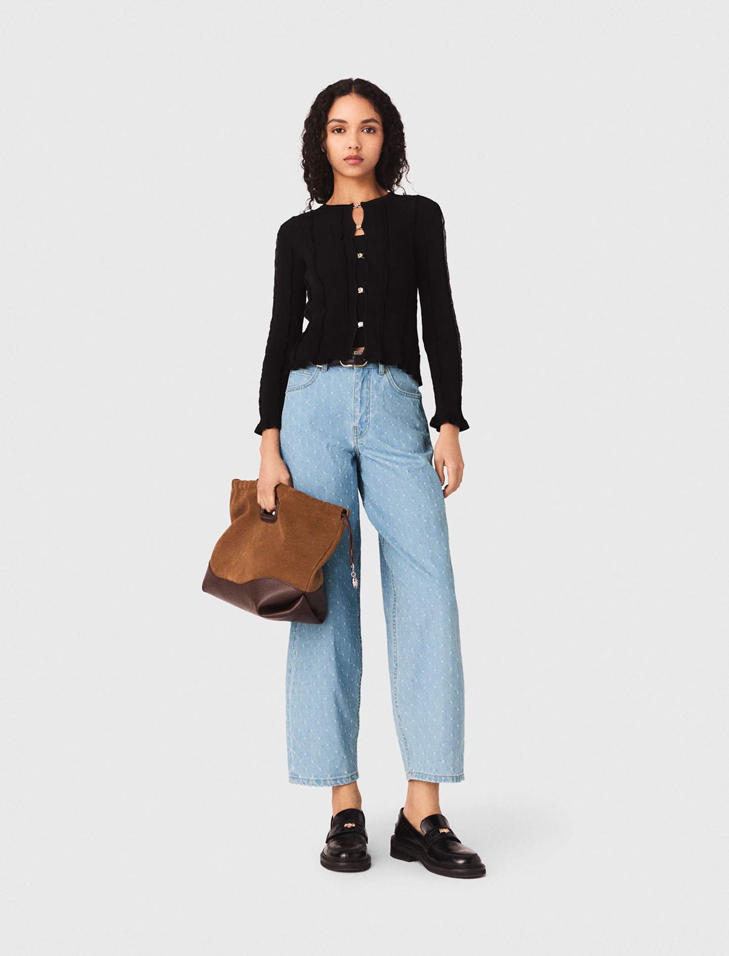 Cardigan 2-en-1 - Noir - Taille 1 - Maje