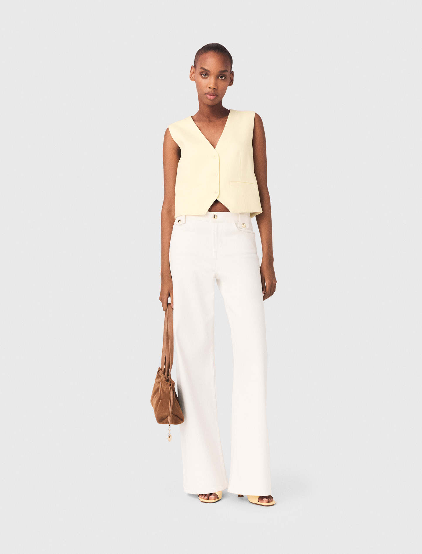 Veston De Tailleur - Jaune - Taille 42 - Maje