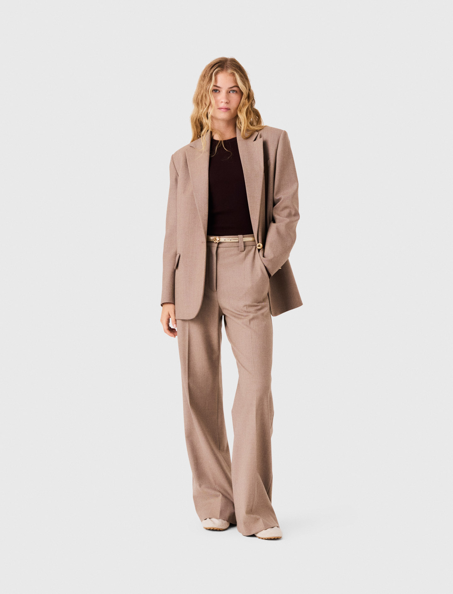 Veste De Tailleur - Beige - Taille 34 - Maje
