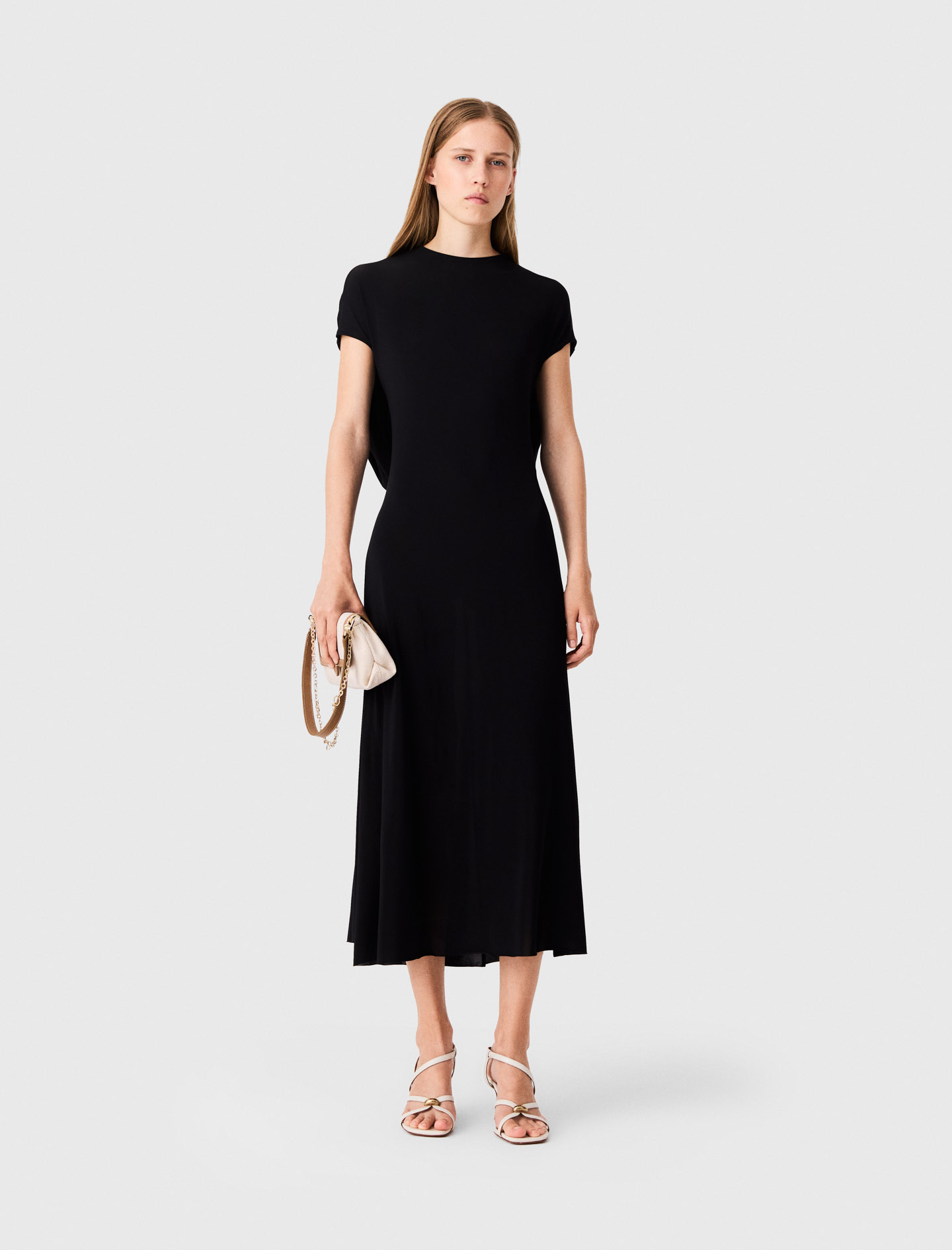 Robe Longue À Dos Bénitier - Noir - Taille 36 - Maje