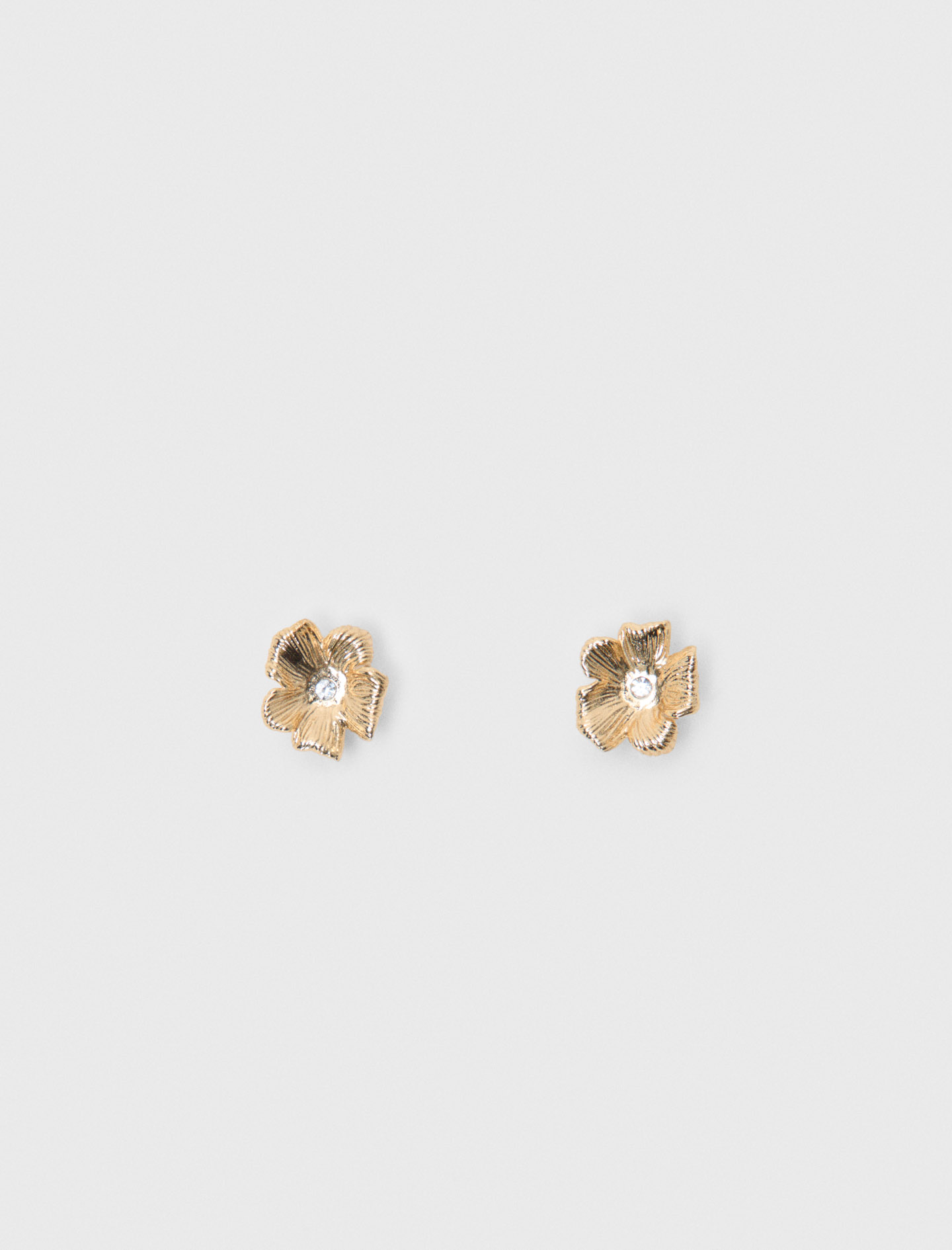 Puces D'Oreilles Fleurs - Doré - Maje