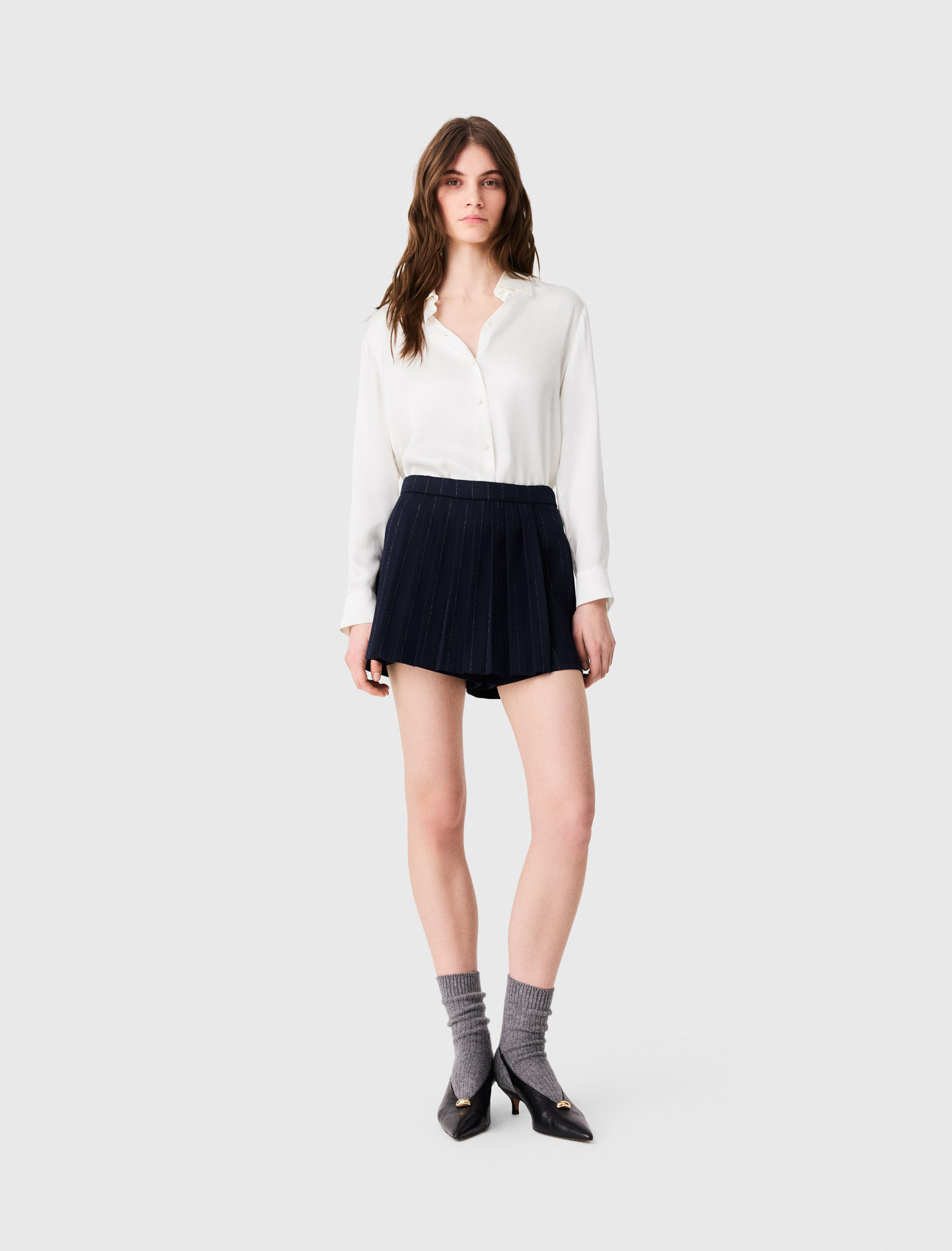 Chemise En Soie - Blanc - Taille 0 - Maje
