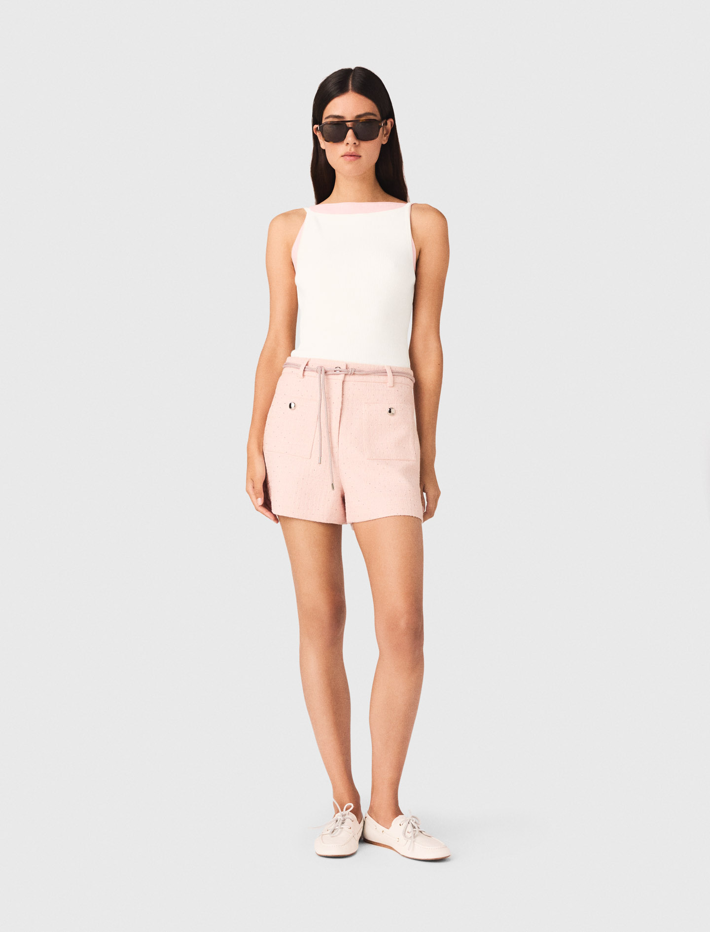Top À Encolure Haute Droite - Blanc - Taille 3 - Maje